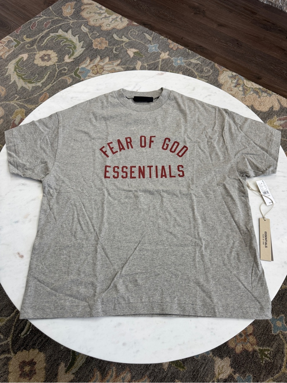NWT Fear of God Essentials Dark Heather T-Shirt Men’s Small - over sized fit